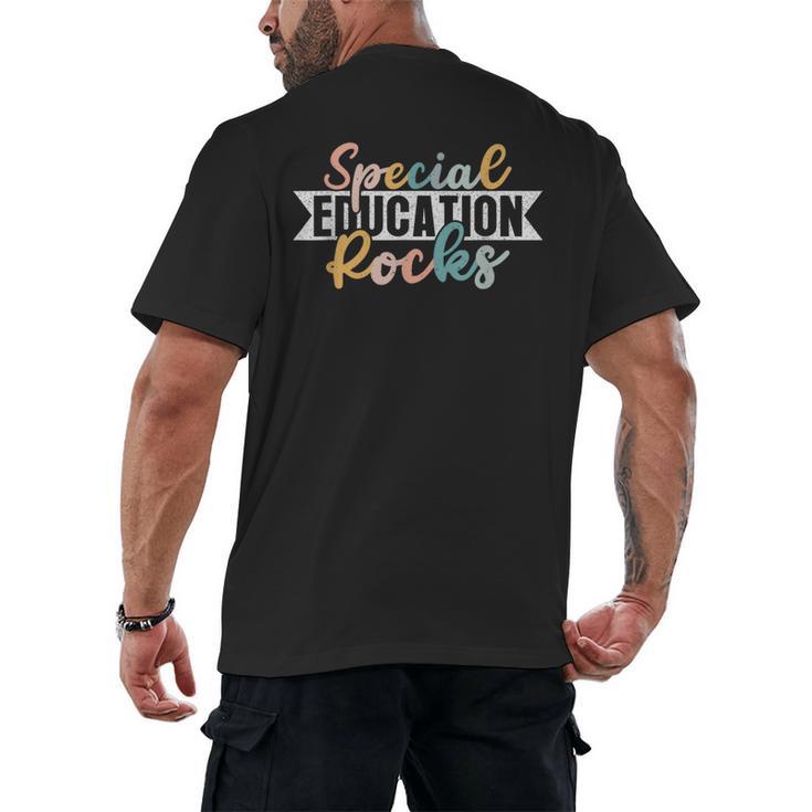 Special Education Rocks Sped Teacher Students Back To School Men's Back Print T-Shirt