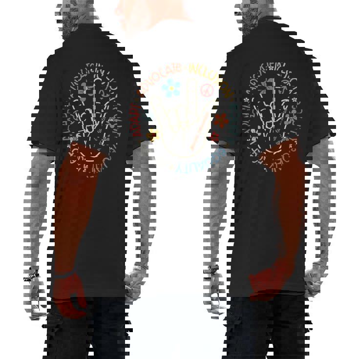 Special Education Teacher Inspirational SPED Teachers Autism Men&#x27;s Back Print T-Shirt