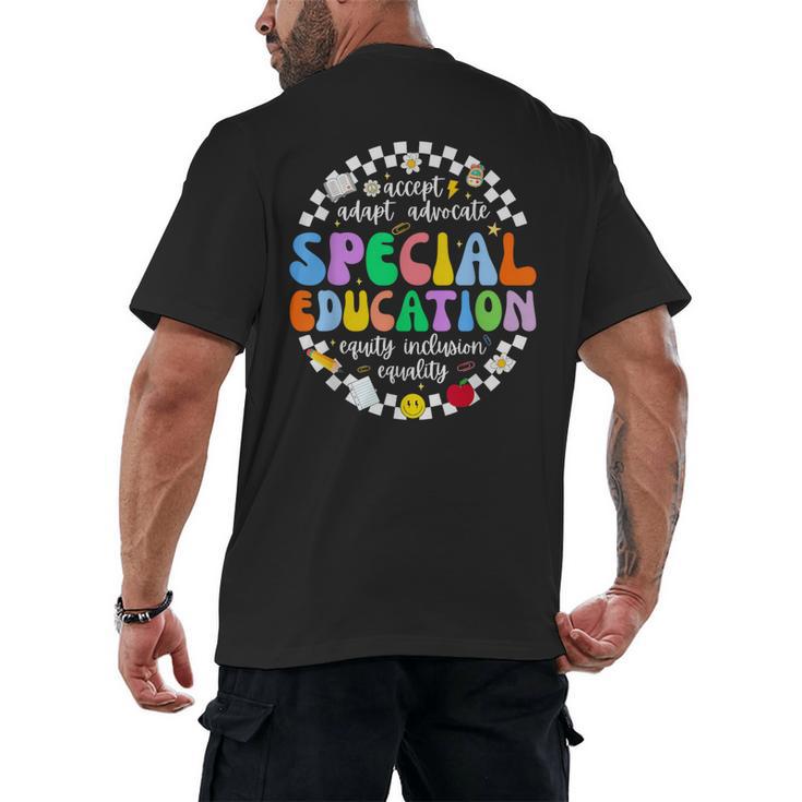 Special Education Teacher SPED Squad Team Kids Men Groovy Men's Back Print T-Shirt