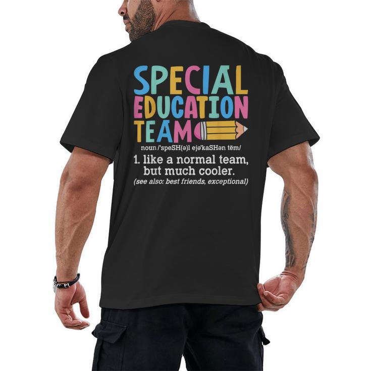 Special Education Team Definition Retro Ed Team Crew Teacher Men's Back Print T-Shirt