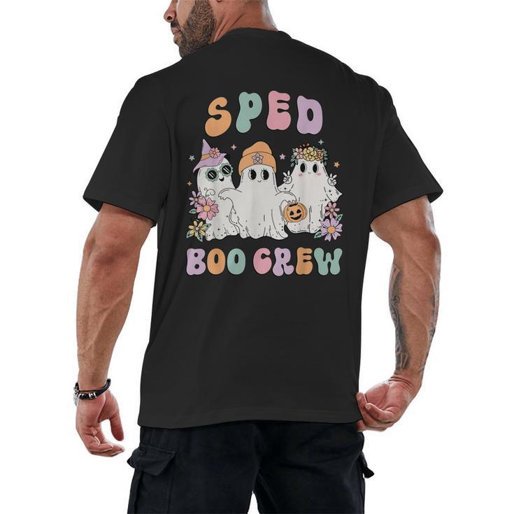 SPED Boo Crew Halloween Floral Ghost Special Ed SPED Teacher For Men Women Kids Men's Back Print T-Shirt