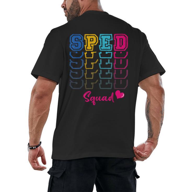 SPED Squad Proud Special Education Para Teacher Colorful Men's Back Print T-Shirt