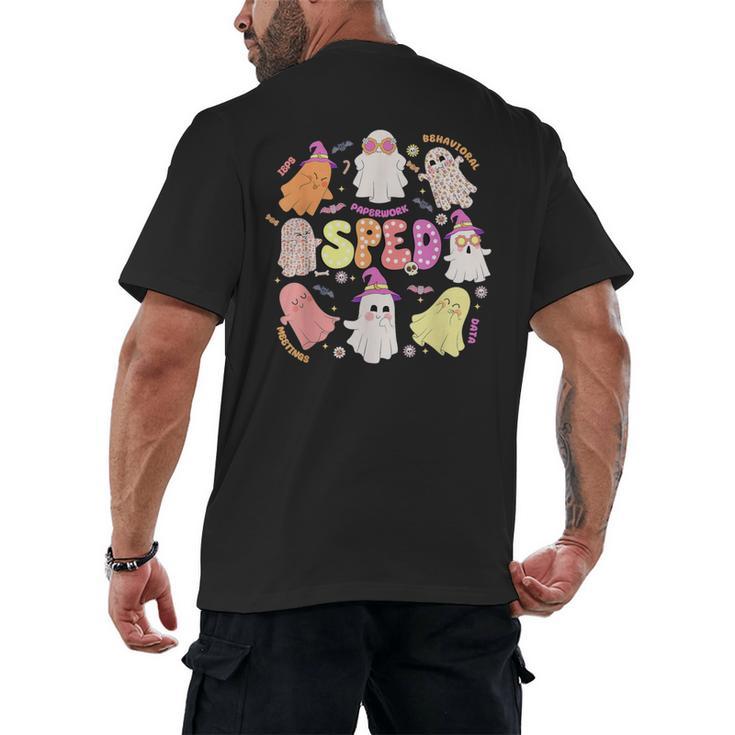 SPED Teacher Halloween Spooky Special Education Team Men Women Kids Men's Back Print T-Shirt