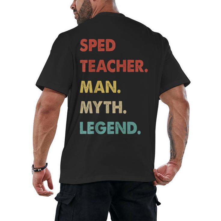 Sped Teacher Man Myth Legend Men's Back Print T-Shirt