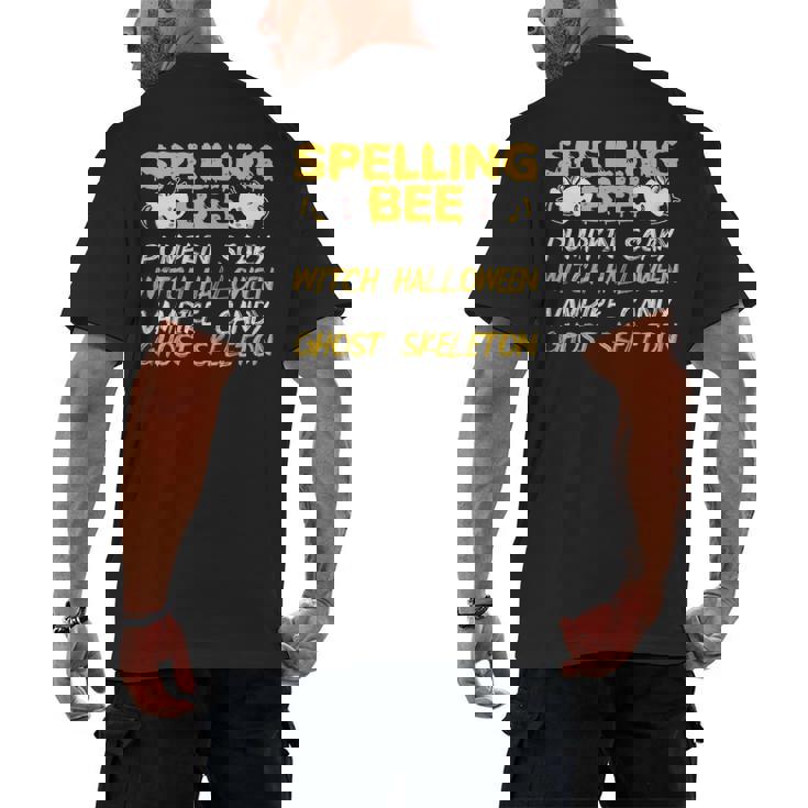 Spelling Bee Costume For a Halloween Teacher Pun Women Men&#x27;s Back Print T-Shirt