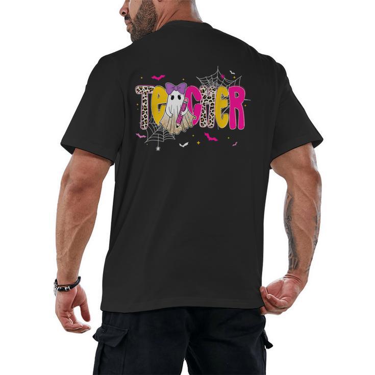 Spooky Halloween Teacher Para Counselor SPED Preppy Boo Kids Men's Back Print T-Shirt