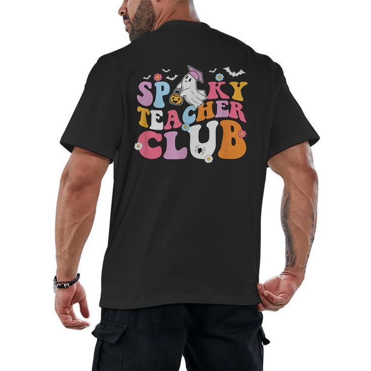 Spooky Teacher Club Halloween Men's Back Print T-Shirt
