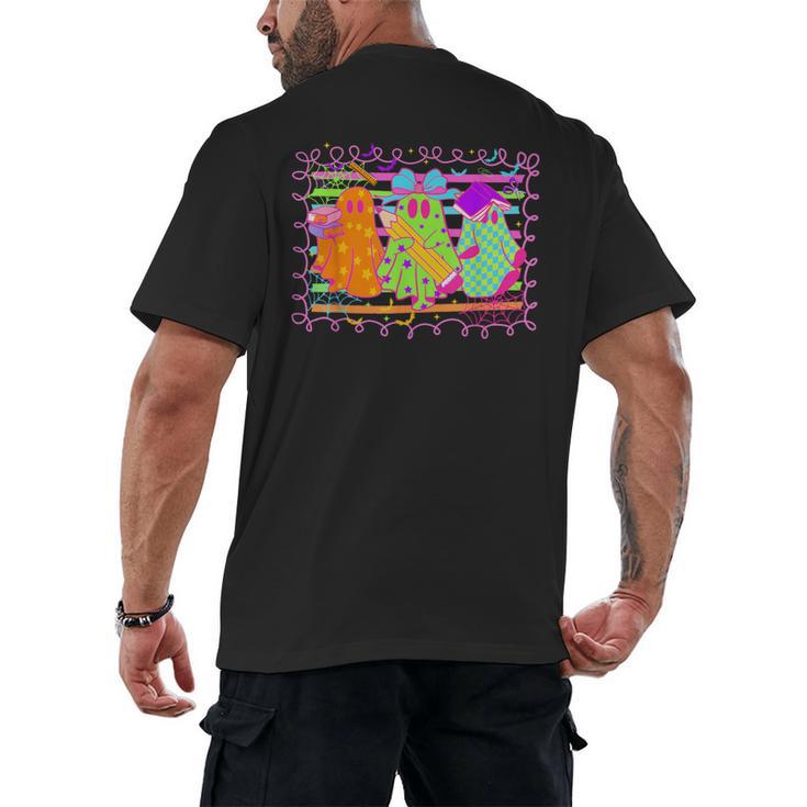 Spooky Teacher Halloween Ghost Fall Autumn Season Women Men's Back Print T-Shirt
