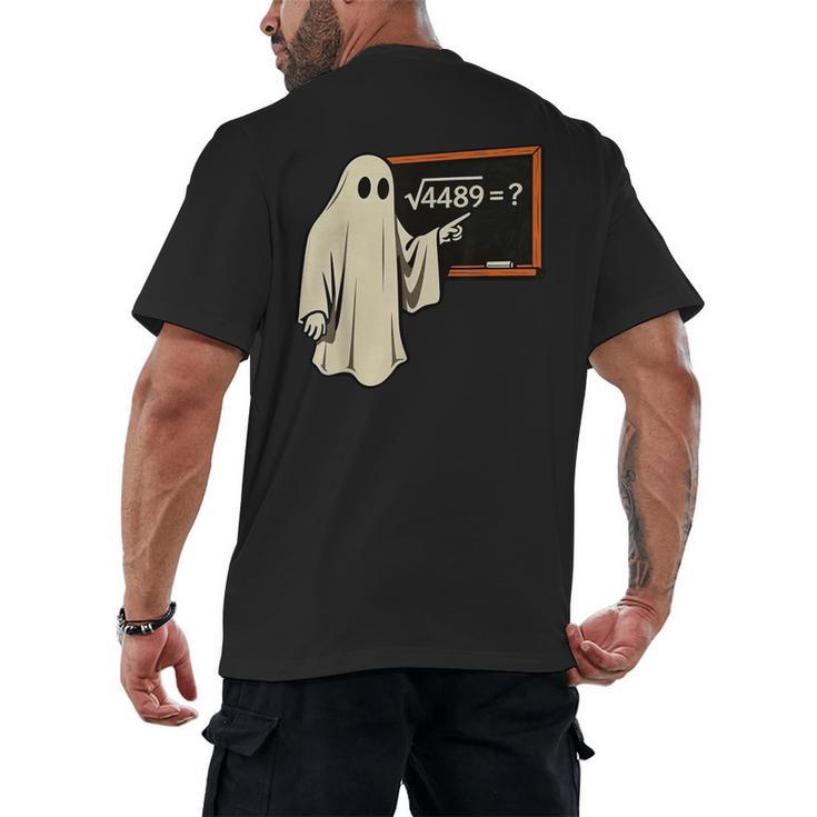 Square Root 67 Ghost Math Teacher 4489 Meme Halloween Men's Back Print T-Shirt