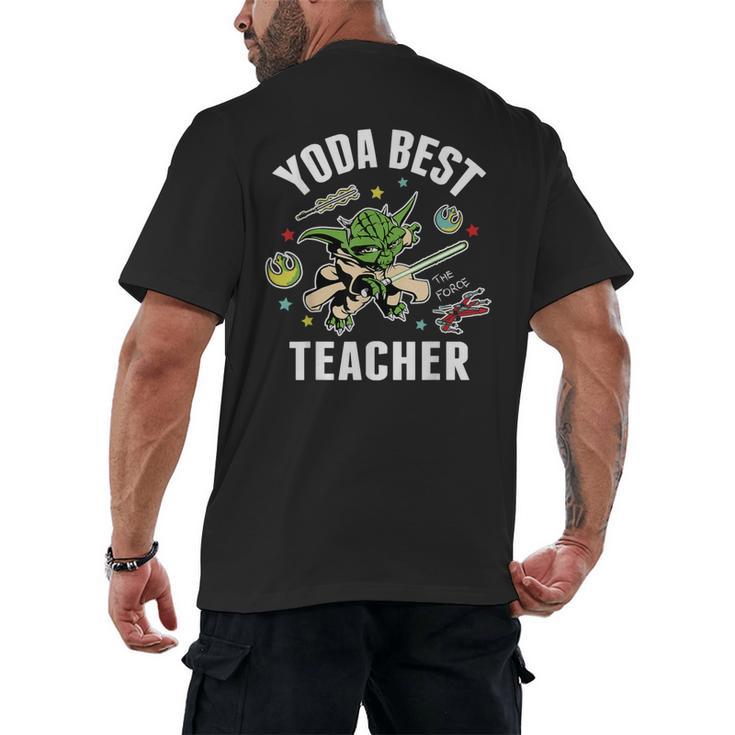 Star Wars Yoda Best Teacher Icons Men's Back Print T-Shirt
