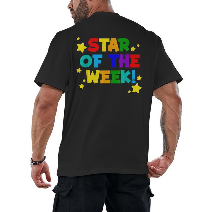 Star Of The Week Cheerful Recognition Student Teachers Class Men Women Kids Men's Back Print T-Shirt