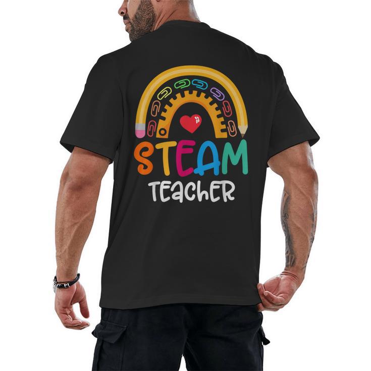 STEAM Teacher Squad Team Crew Back To School STEM Special Men's Back Print T-Shirt