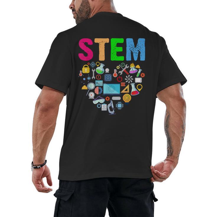 STEM Science Technology Engineering Math Teacher Men's Back Print T-Shirt
