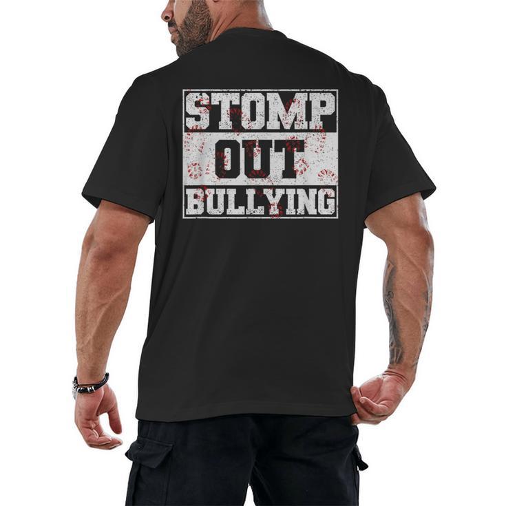 Stomp Out Bullying Back To School Education Teacher Men's Back Print T-Shirt