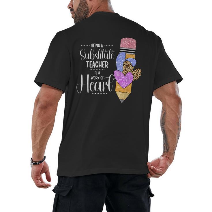 Being A Substitute Teacher Substitute Teaching Men's Back Print T-Shirt