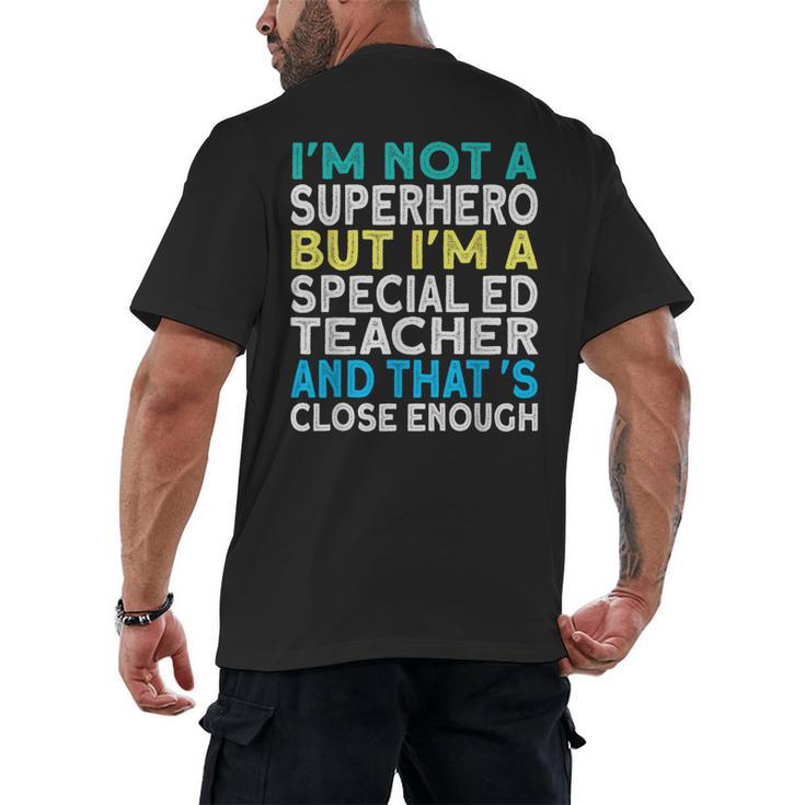 Superhero & Special Education Teacher Men Women Men's Back Print T-Shirt