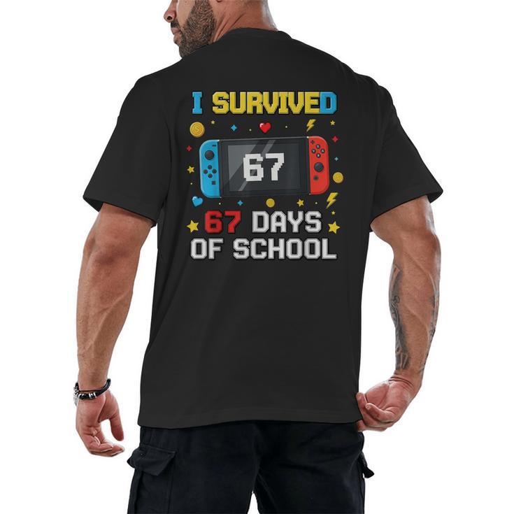 I Survived 67 Days Of School 67 Teacher Squad Matching Men's Back Print T-Shirt