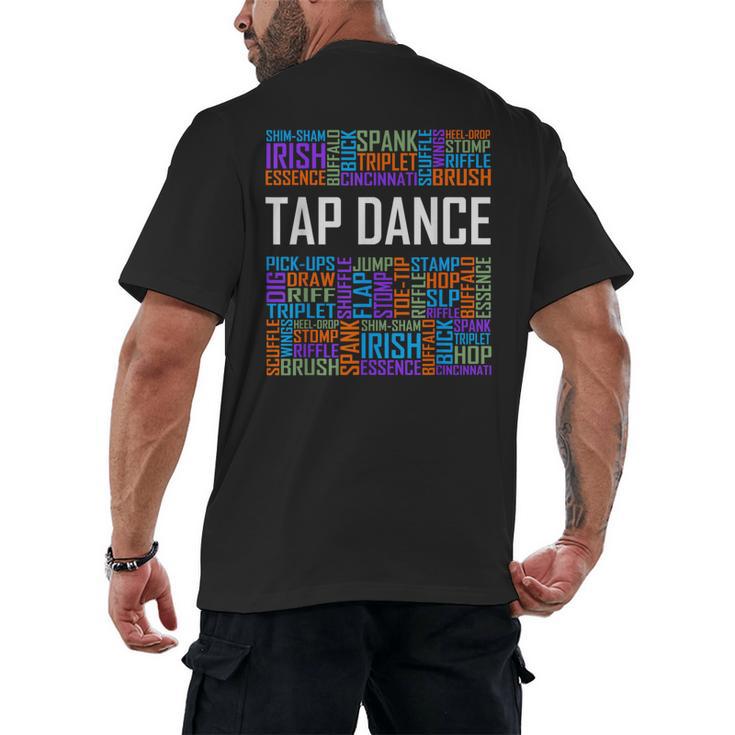 Tap Dance Words Lover Tap Dancer Dancing Teacher Men's Back Print T-Shirt