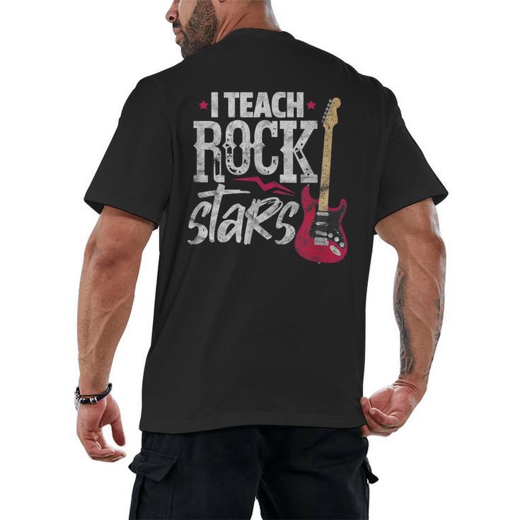 I Teach Rock Stars Music Teacher Guitar Player Men's Back Print T-Shirt
