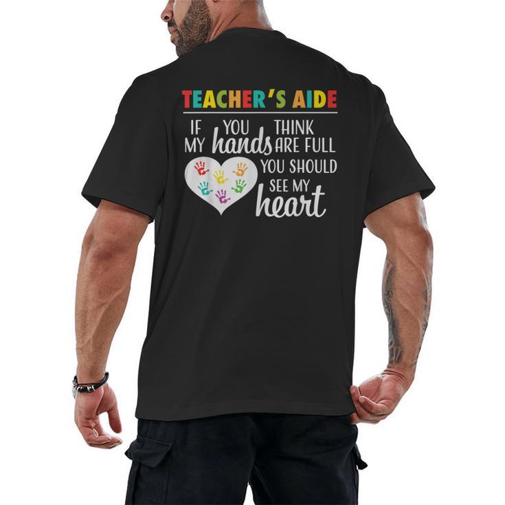 Teacher Aide Appreciation Cute Heart Tee For Women Men's Back Print T-Shirt