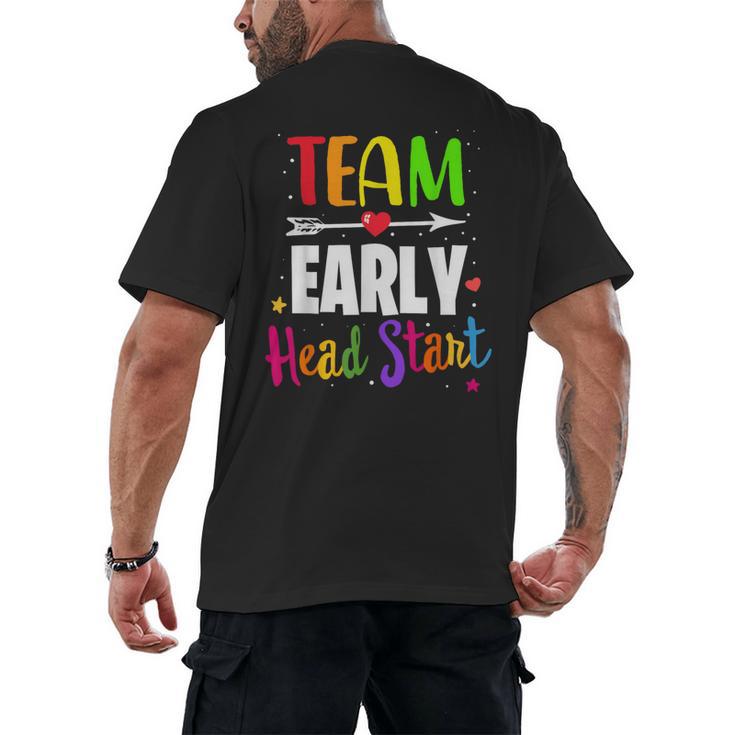Teacher Early Childhood Education Preschool Head Start Crew Men's Back Print T-Shirt