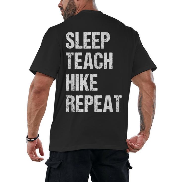 Teacher Hiking Shirt Teaching Hiker T Shirt Men's Back Print T-Shirt