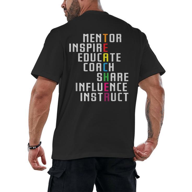 Teacher Inspirational Educator Favorite School Teacher Men Women Girls Kids Men's Back Print T-Shirt