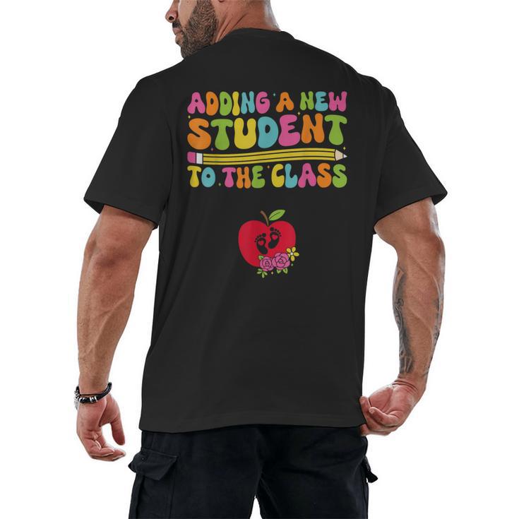 Teacher Pregnancy Announcement Clothing Expecting Teacher X-Small Men's Back Print T-Shirt