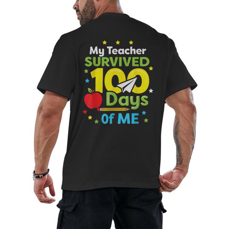 My Teacher Survived 100 Days Of Me Men's Back Print T-Shirt