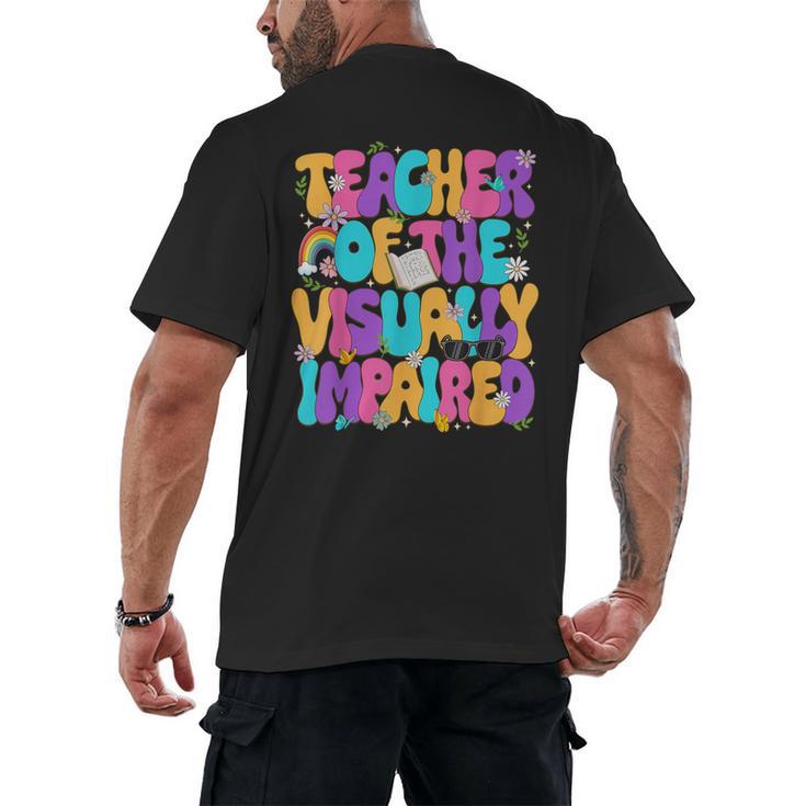 Teacher Of The Visually Impaired Blindness Awareness Men's Back Print T-Shirt