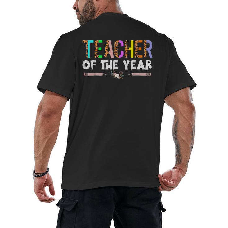 Teacher Of The Year Party Teacher Appreciation Men's Back Print T-Shirt