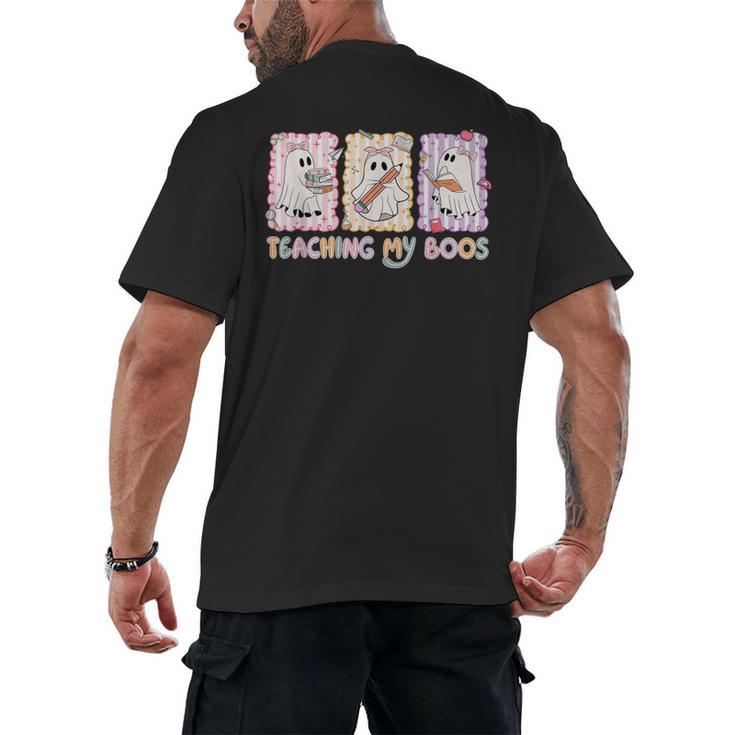 Teaching Is My Boos Teacher Ghost Halloween Women Girls Men's Back Print T-Shirt