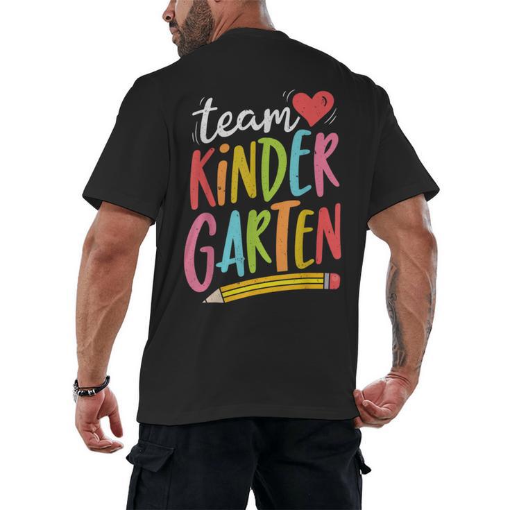 Team Kindergarten Teacher Student Back To School Men's Back Print T-Shirt