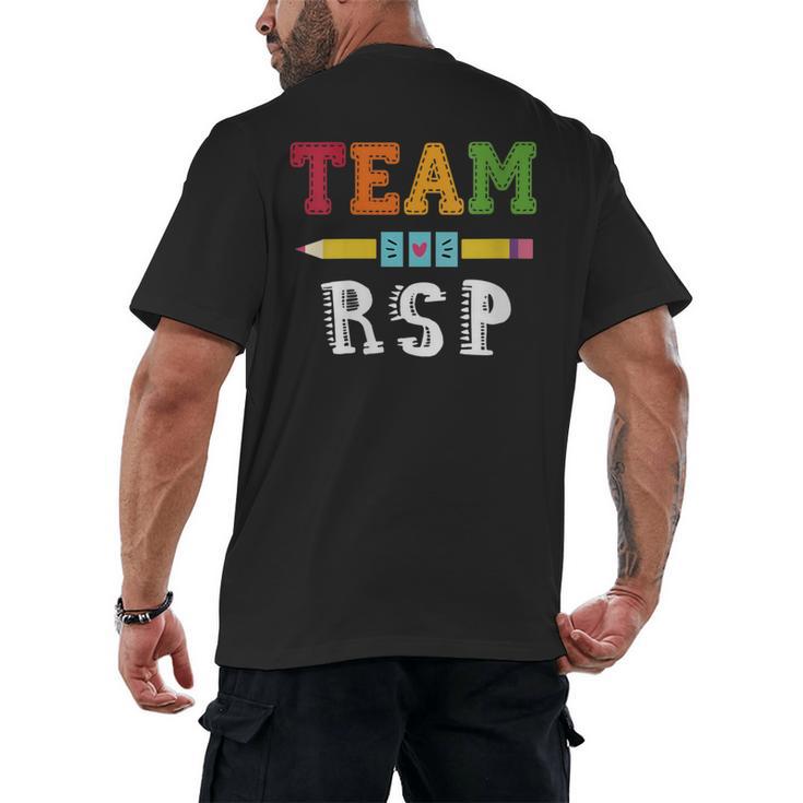 Team RSP RSP Teacher Kindergarten Teacher Men's Back Print T-Shirt