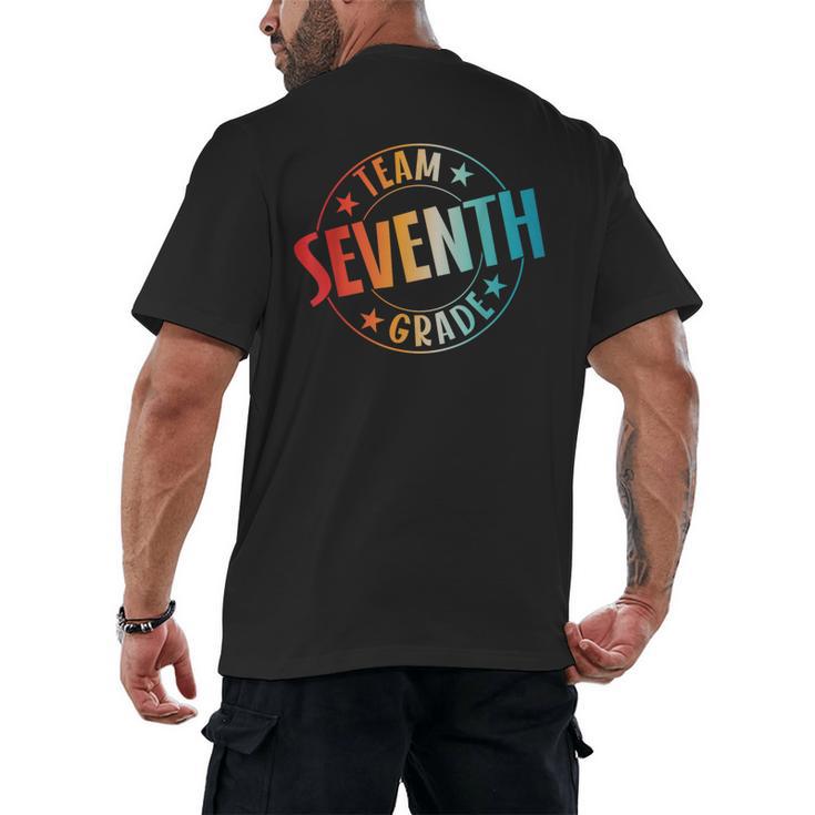 Team Seventh Grade Teacher Student Back To School 7th Grade Men's Back Print T-Shirt