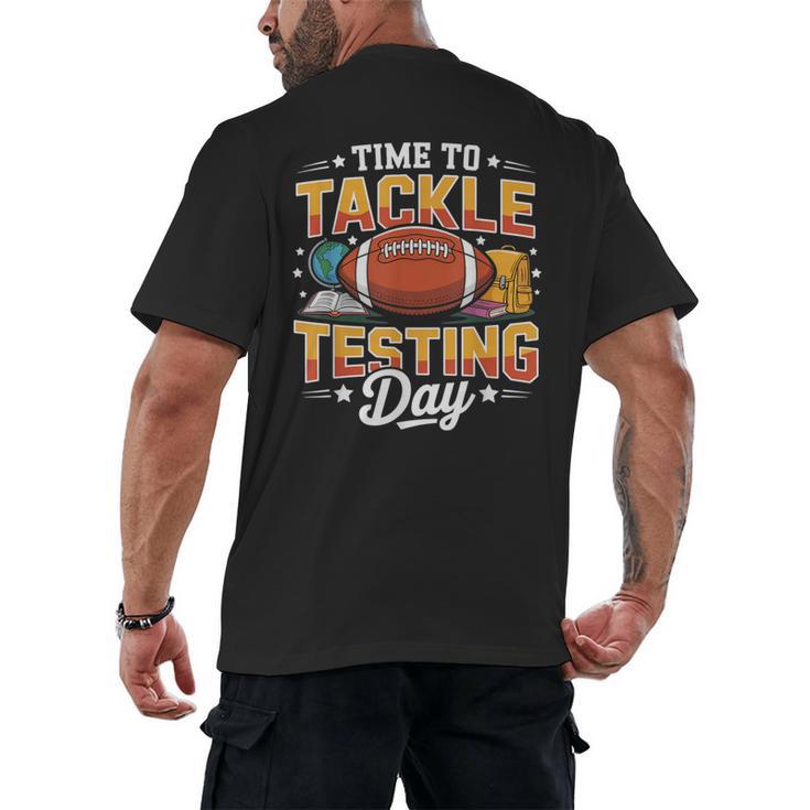 Test Day State Football Tackle Testing Day Sports Teacher Men's Back Print T-Shirt