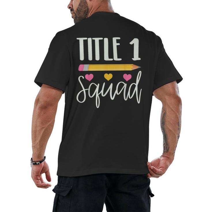 Title 1 Reading Teacher Shirt Men's Back Print T-Shirt
