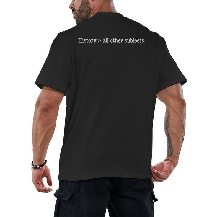 History Buff For Students Professors-History Teacher Men Women Girls Kids Men's Back Print T-Shirt