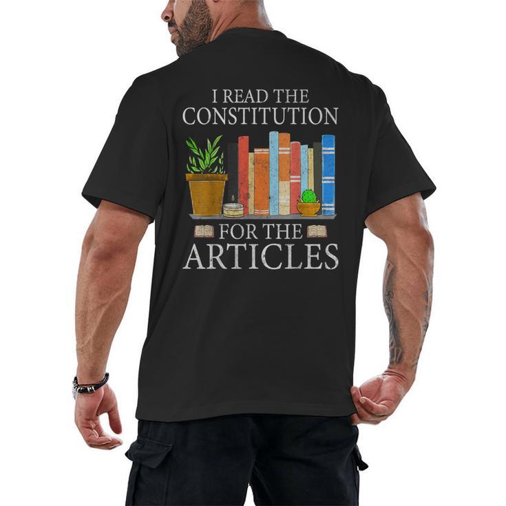 History Teacher I Read The Constitution For The Articles For Men Women Men's Back Print T-Shirt