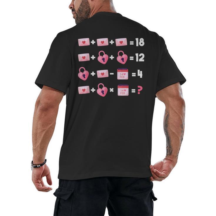 Valentines Day Order Of Operations Valentines Math Teacher Men's Back Print T-Shirt