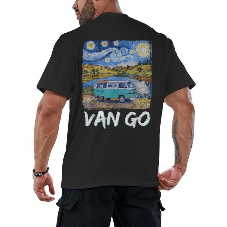 Van Go Retro Vanlife Art Teacher Men's Back Print T-Shirt