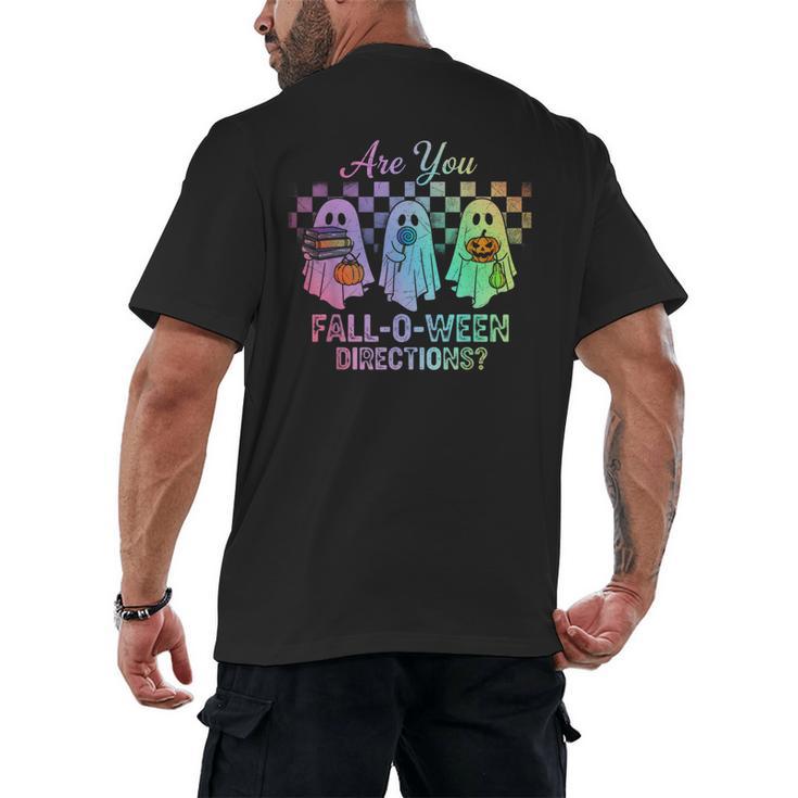 Vintage Are You Fall O Ween Directions Teacher Halloween Men's Back Print T-Shirt