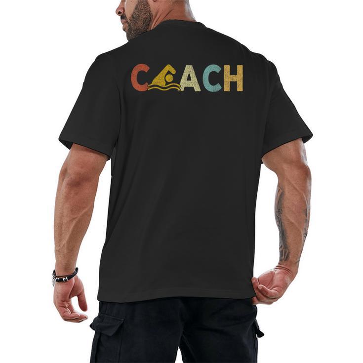 Vintage Swim Coach Swimming Coach Swim Teacher Swimmer Retro Men's Back Print T-Shirt