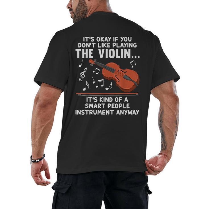 Violin Player Costume For Men Women Violin Teacher Violinist Men's Back Print T-Shirt
