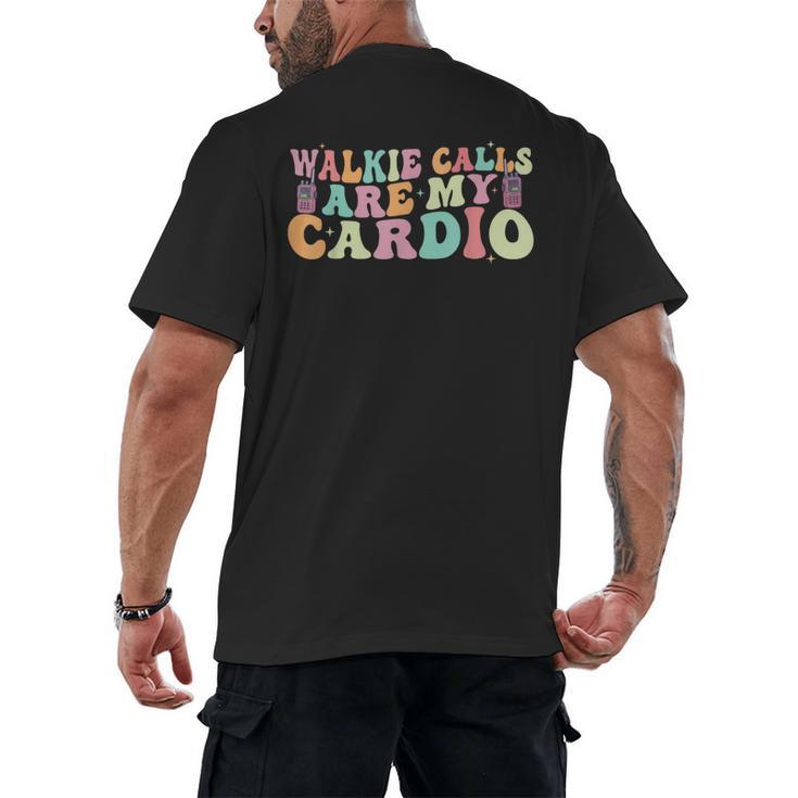 Walkie Calls Are My Cardio SPED Teacher Inclusion ABA Men's Back Print T-Shirt