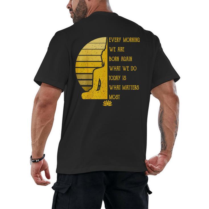 Yoga Meditation Buddha Yoga Teacher T-Shirt Men's Back Print T-Shirt