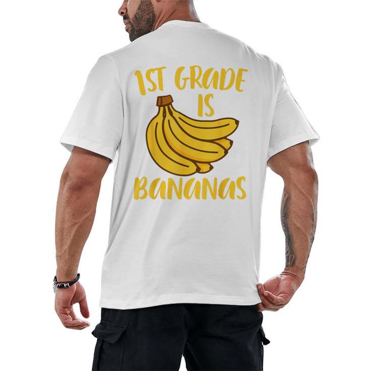 1st Grade Is Bananas Teacher Teaching Back To School Men's Back Print T-Shirt