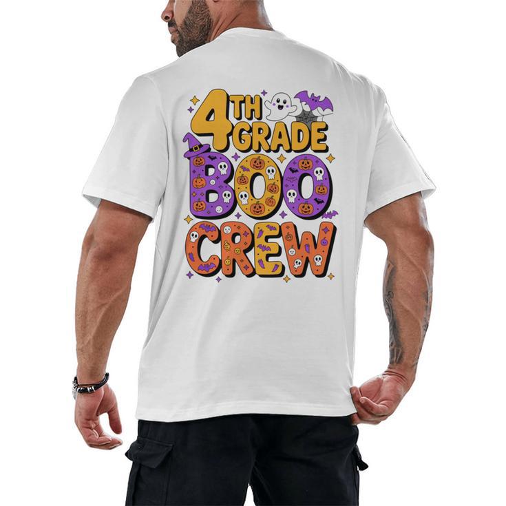 4th Grade Boo Crew Ghost Halloween Teacher Costume Men's Back Print T-Shirt