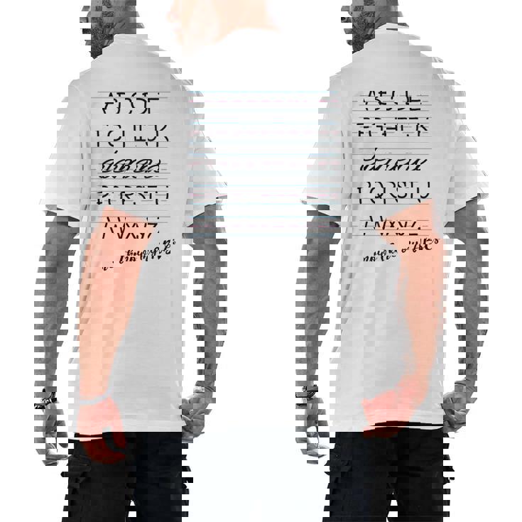 ABC Elemeno Shirt Alphabet Kindergarten Preschool Teacher Men&#x27;s Back Print T-Shirt