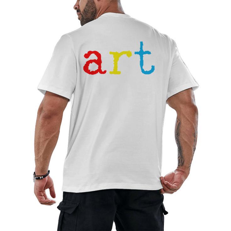 Art Teacher Artists Men's Back Print T-Shirt